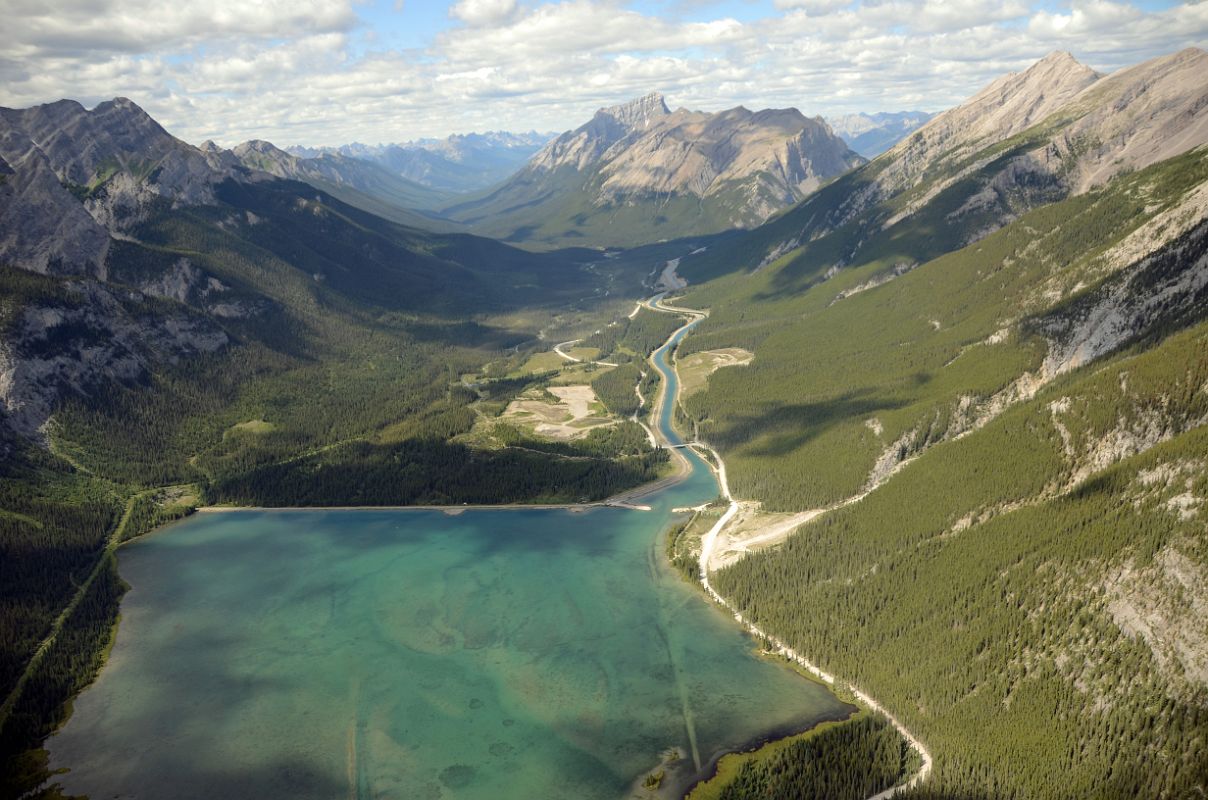 09 Goatview Peak, Goat Pond, Mount Rundle, Mount Lawrence Grassi From Helicopter Between Lake Magog And Canmore